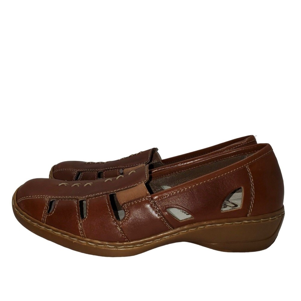 Women's Reiker Women’s Brown Slip On Shoes Sandles Size EU38 US Size 7